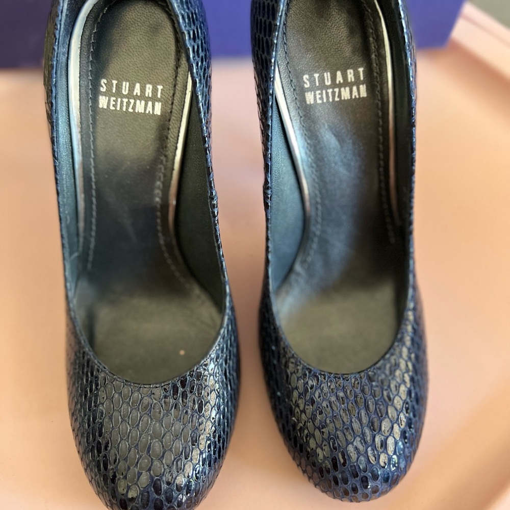 Stuart Weitzman Hello Snake Print Stiletto Heels - image 2